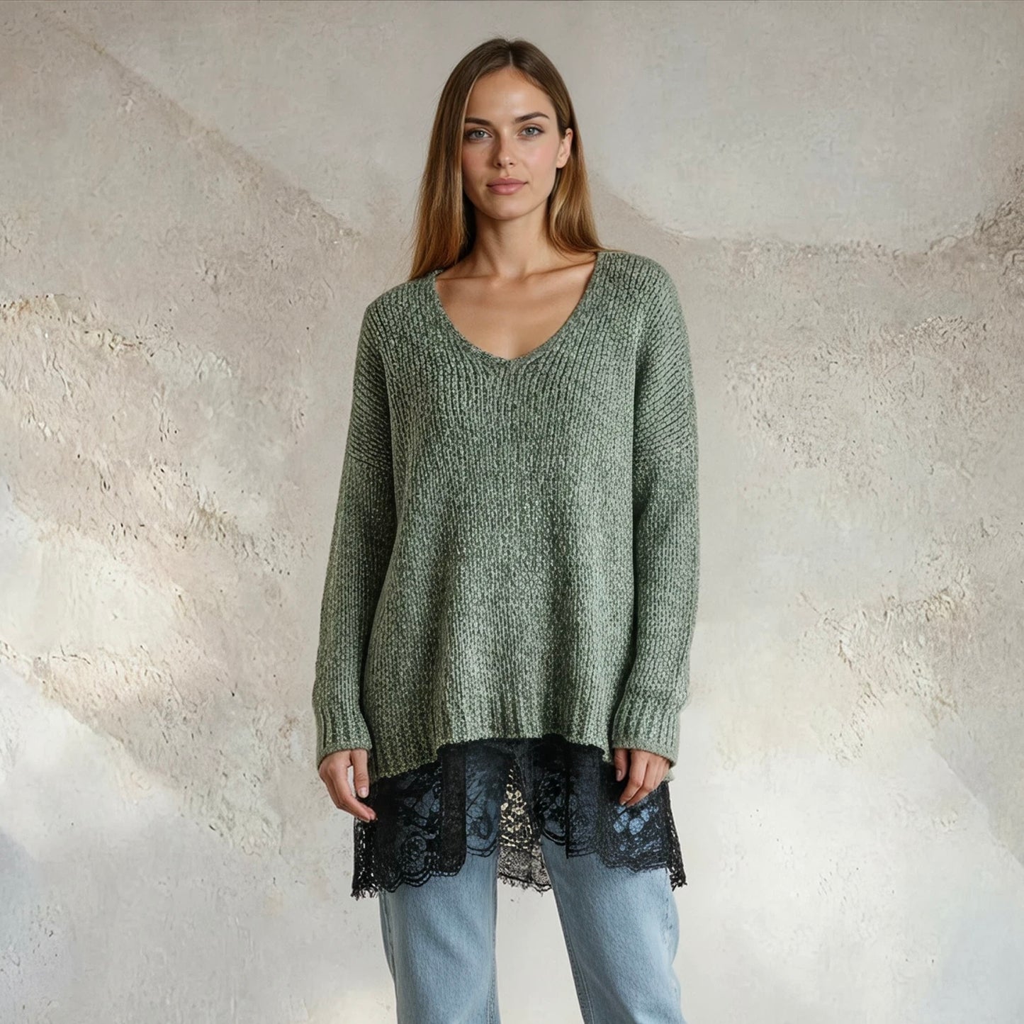 Le Pull kaki Lace