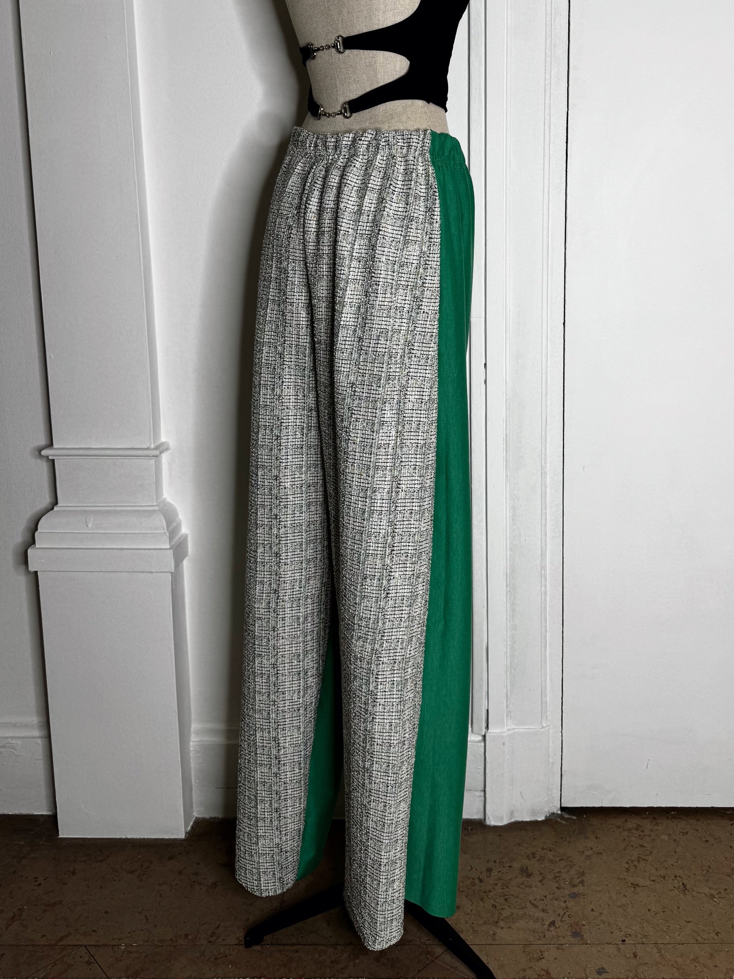 Pantalon Jude Tweed & vert