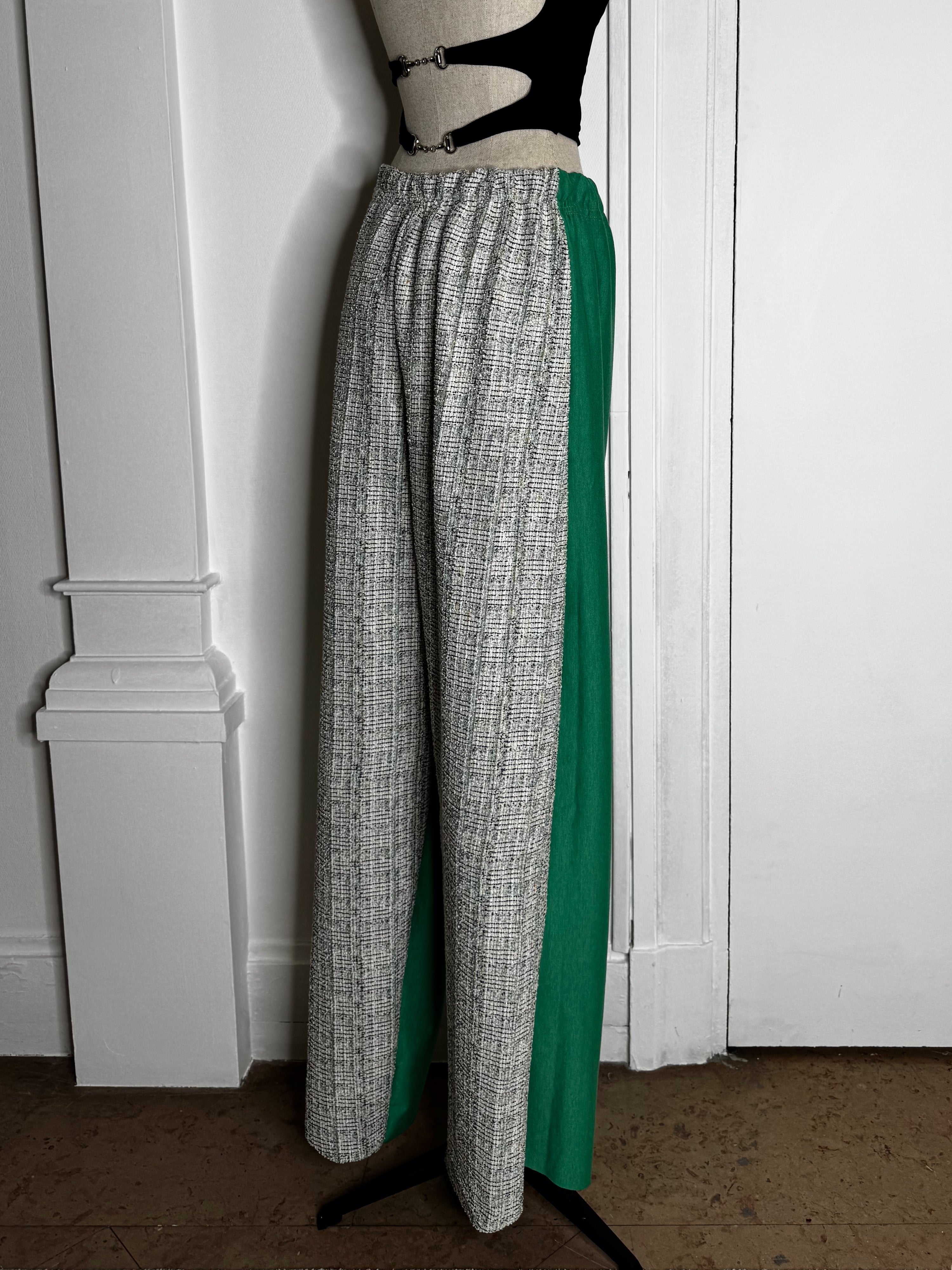 Pantalon Jude Tweed & vert