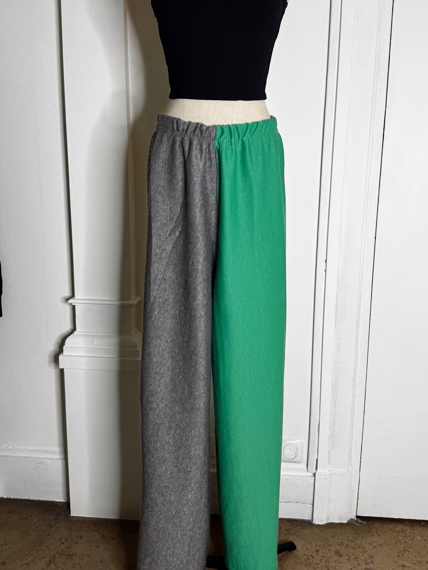 Pantalon Jude Tweed/Vert/Gris