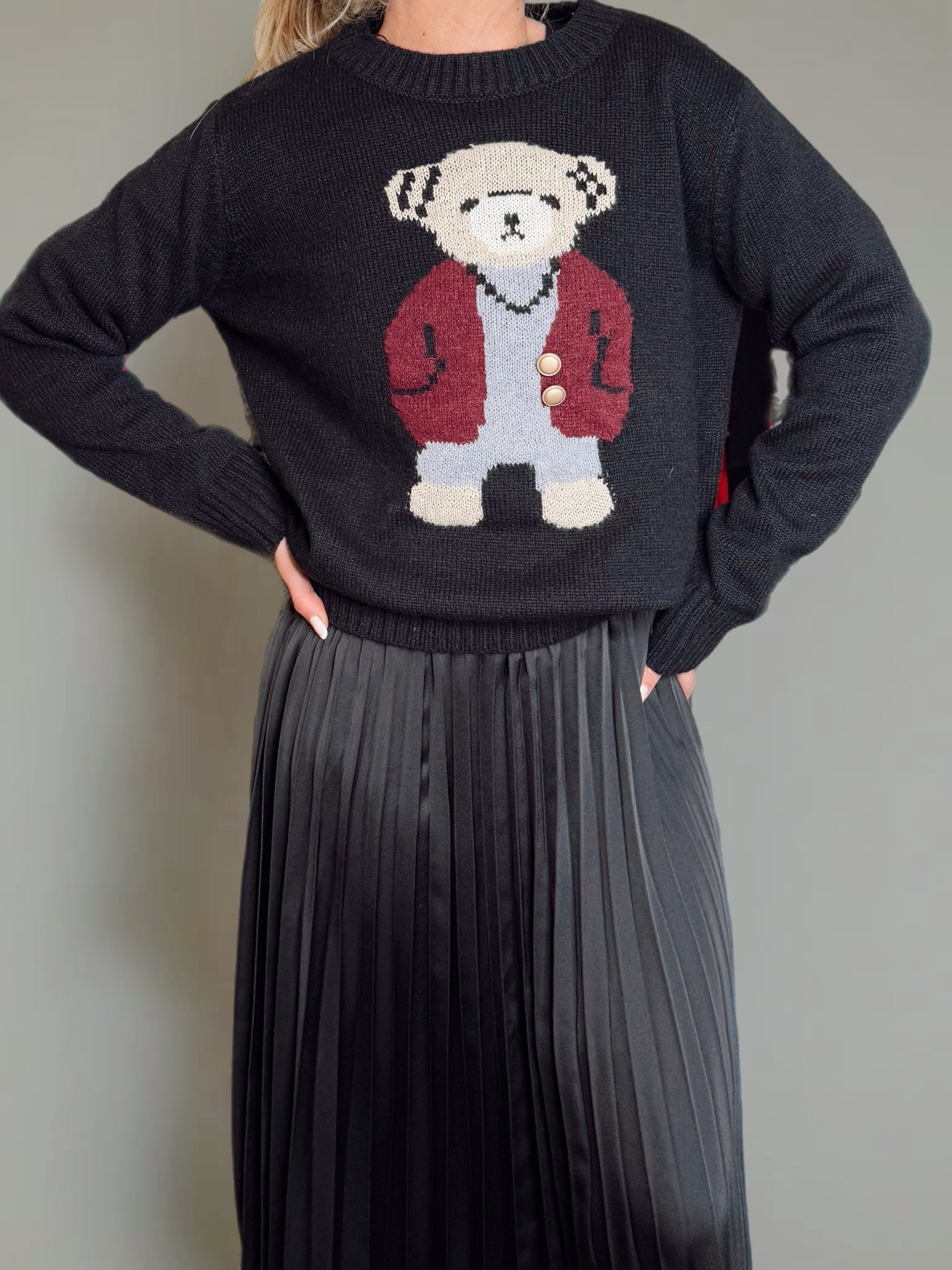 Pull Teddy Noir