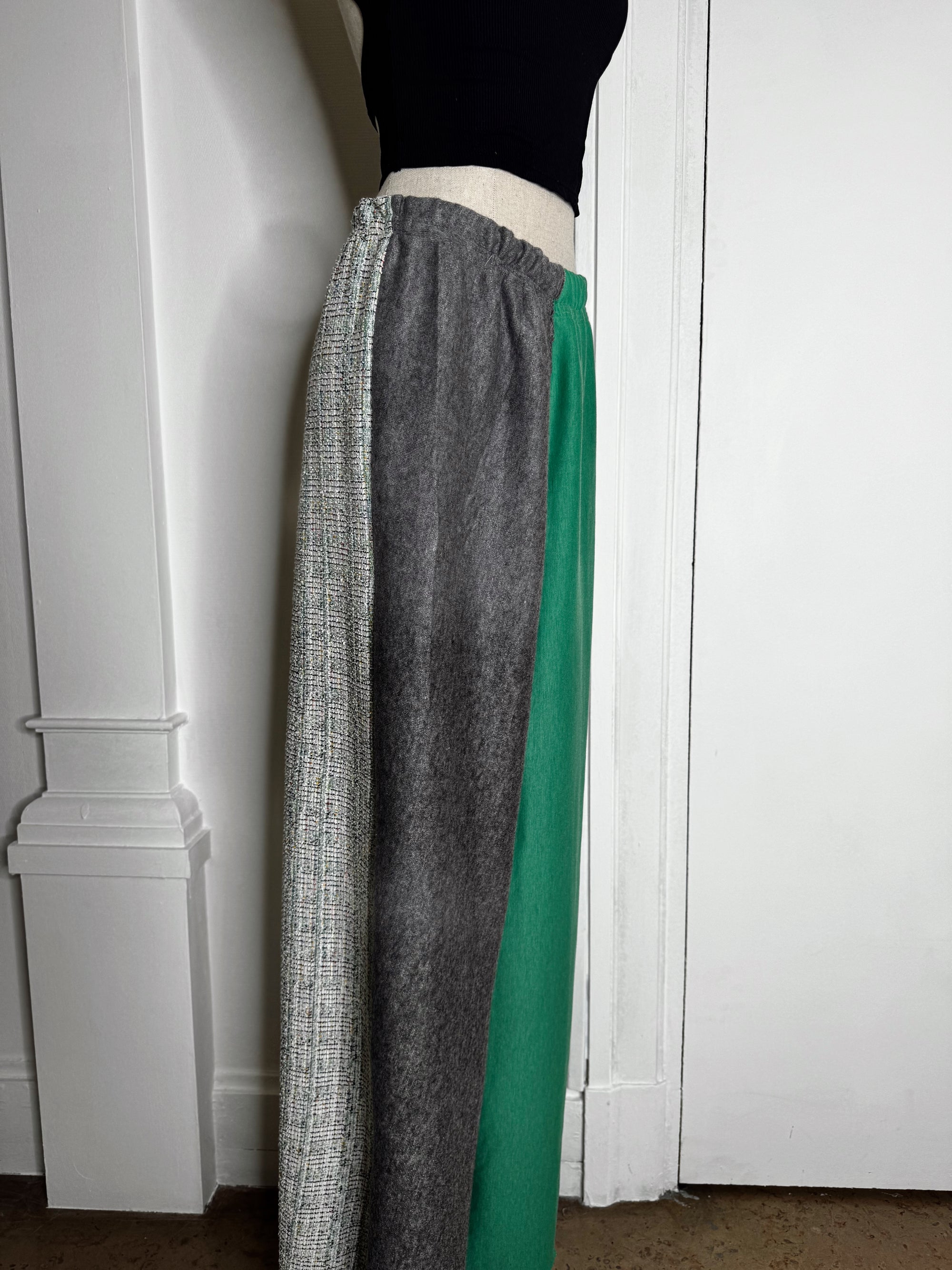 Pantalon Jude Tweed/Vert/Gris