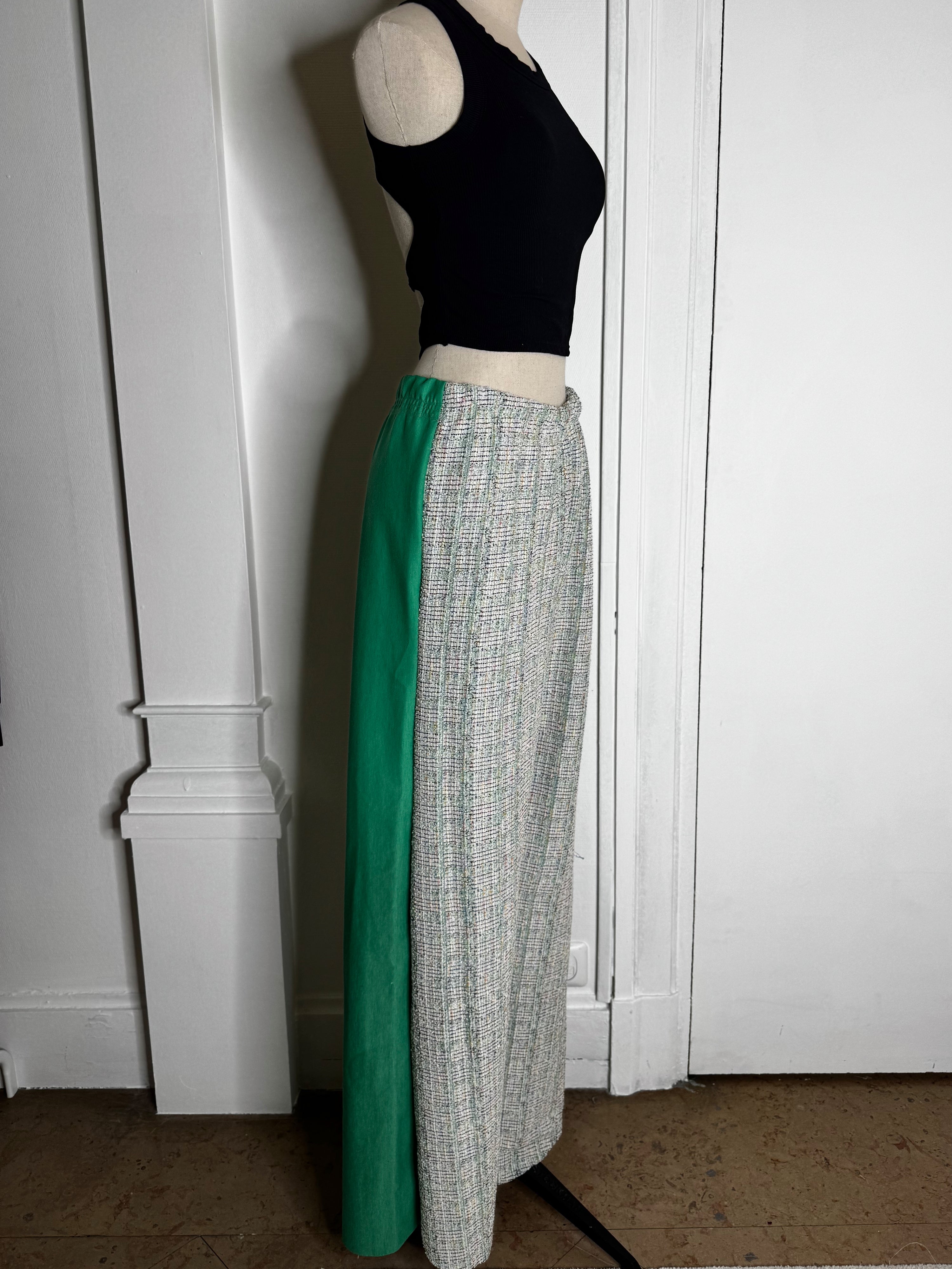 Pantalon Jude Tweed & vert