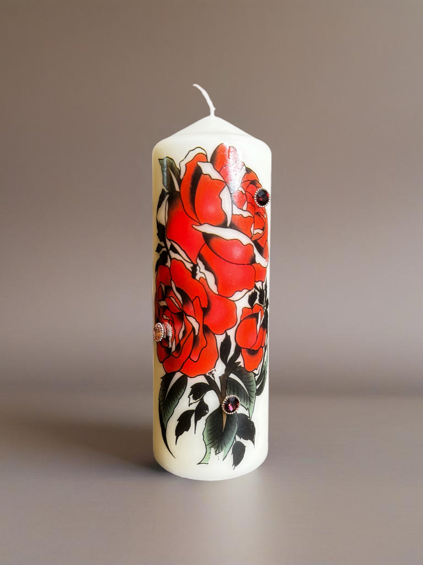 Bougie Roses Rouges