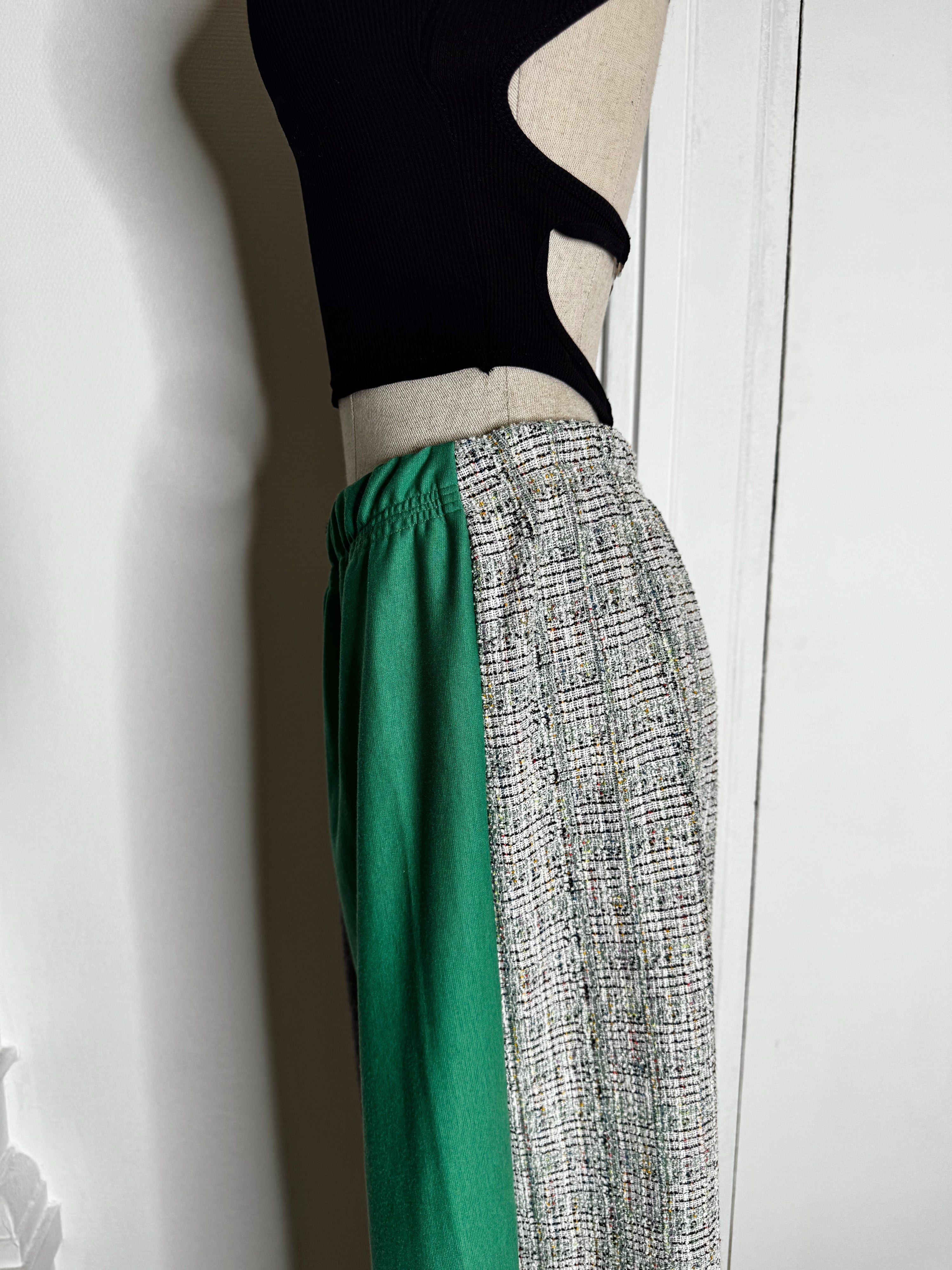 Pantalon Jude Tweed/Vert/Gris