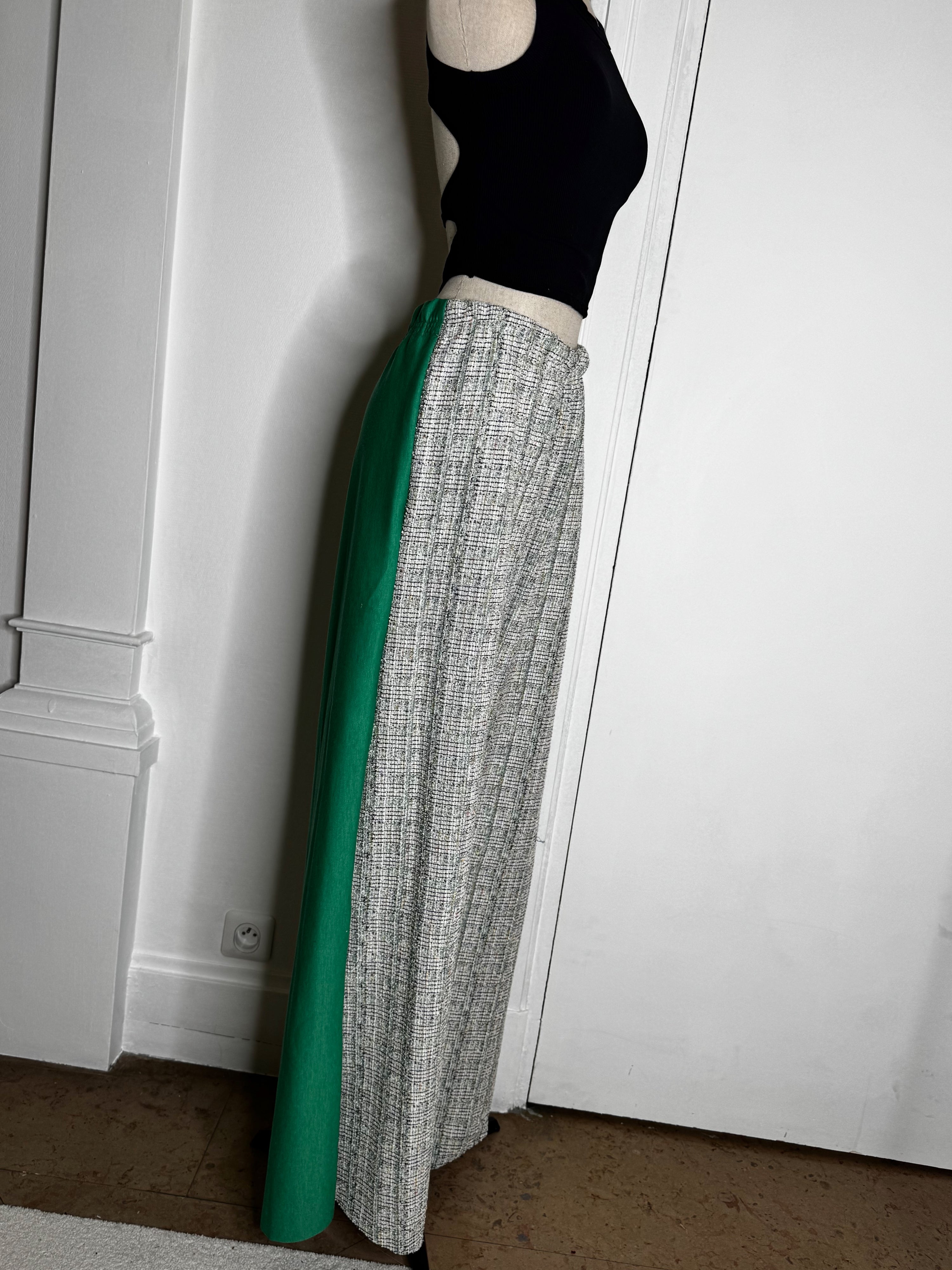 Pantalon Jude Tweed/Vert/Gris