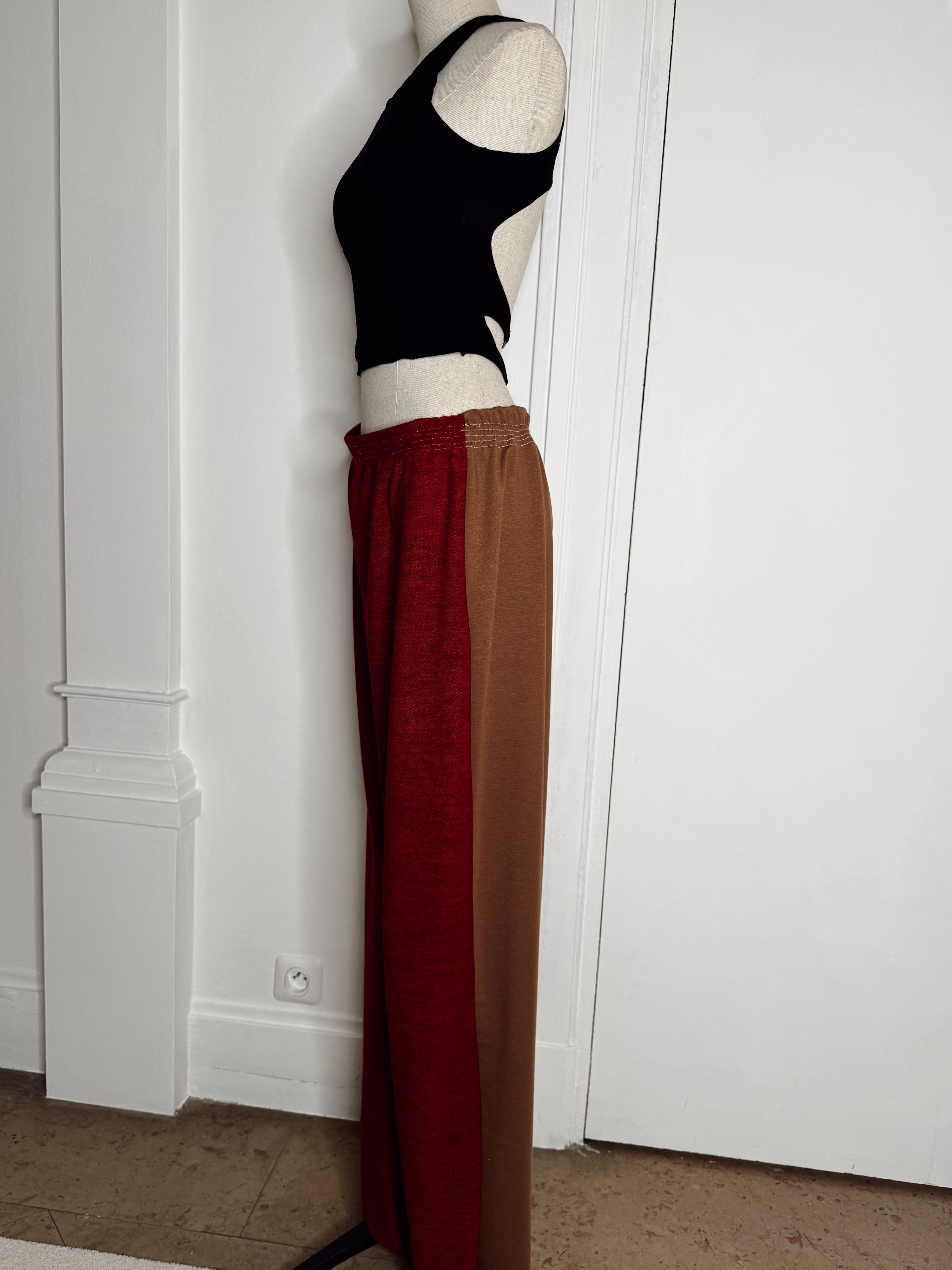 Pantalon Jude Beige & Rouge