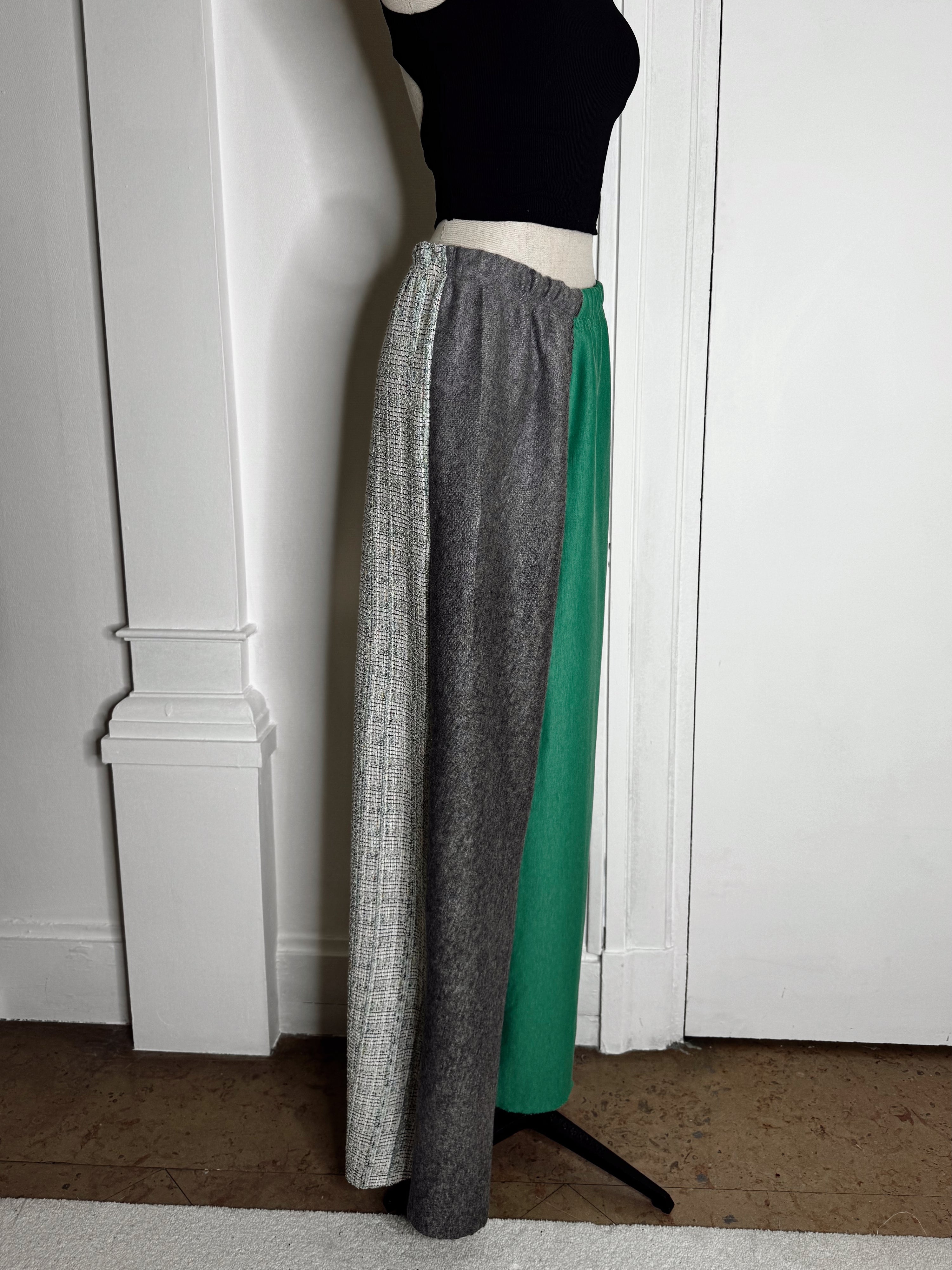 Pantalon Jude Tweed/Vert/Gris