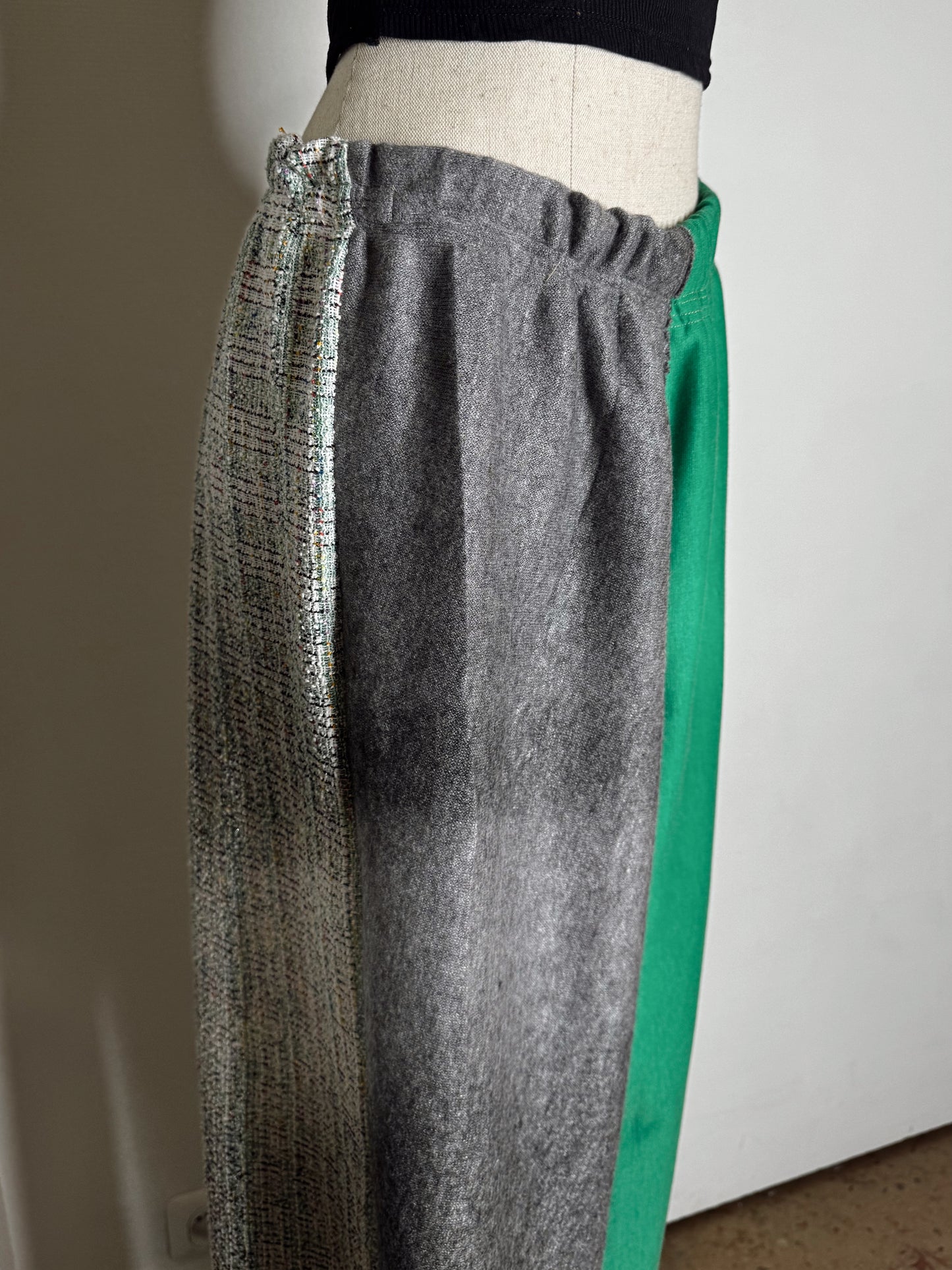Pantalon Jude Tweed/Vert/Gris